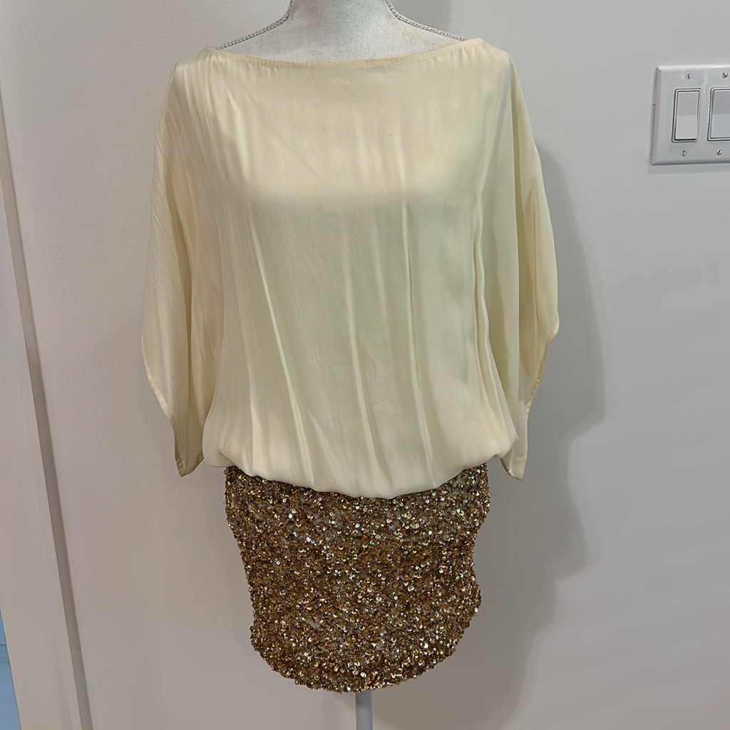 Parker Gold Sequin Dress
